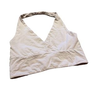 Cream halter crop top